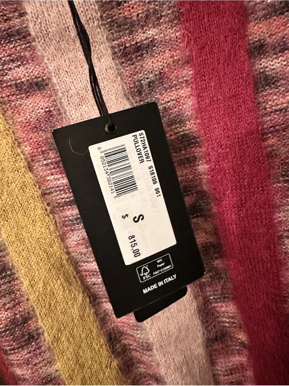 Dsquared2 67% Mohair Cropped Turtleneck Sweater NWT Made in Italy Size S - Picture 5 of 6